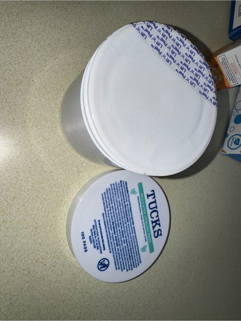 Tucks Medicated Cooling Pads — Postpartum